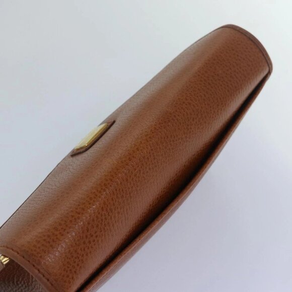 Burberrys Clutch Bag Leather Brown Auth bs15802 - Picture 6 of 15